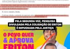 Justiça Suspende Pesquisa Manipulada da Coligação de Eriton Ramos pela Segunda Vez