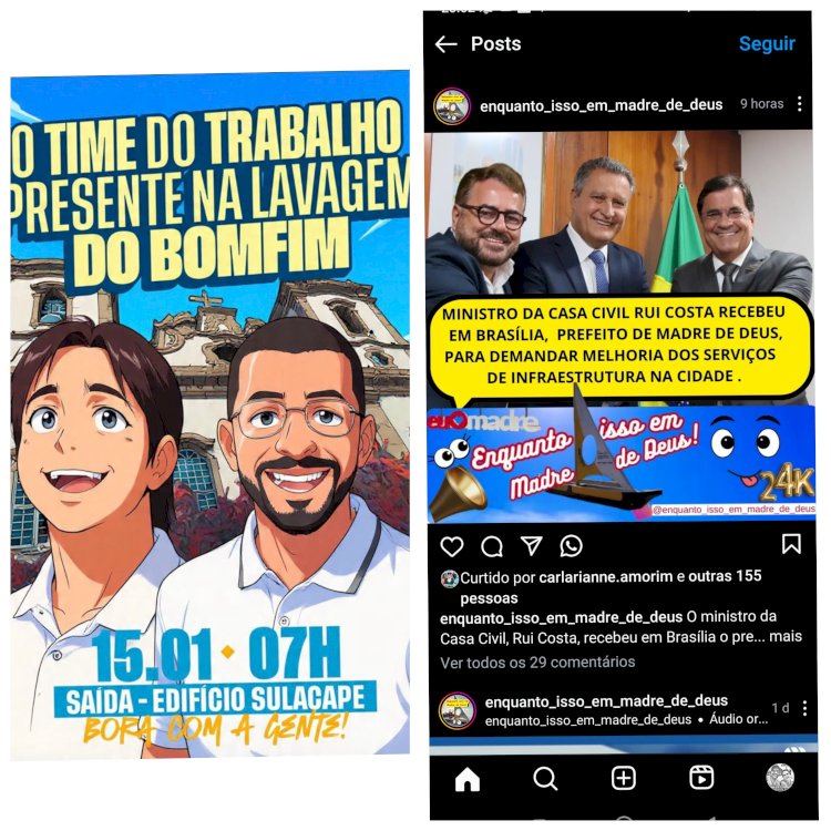 Enquanto Candeias festeja, Madre de Deus busca investimentos em Brasília